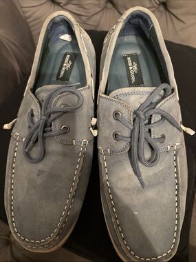 Rodd & Gunn Slate Blue Suede Boat Shoes